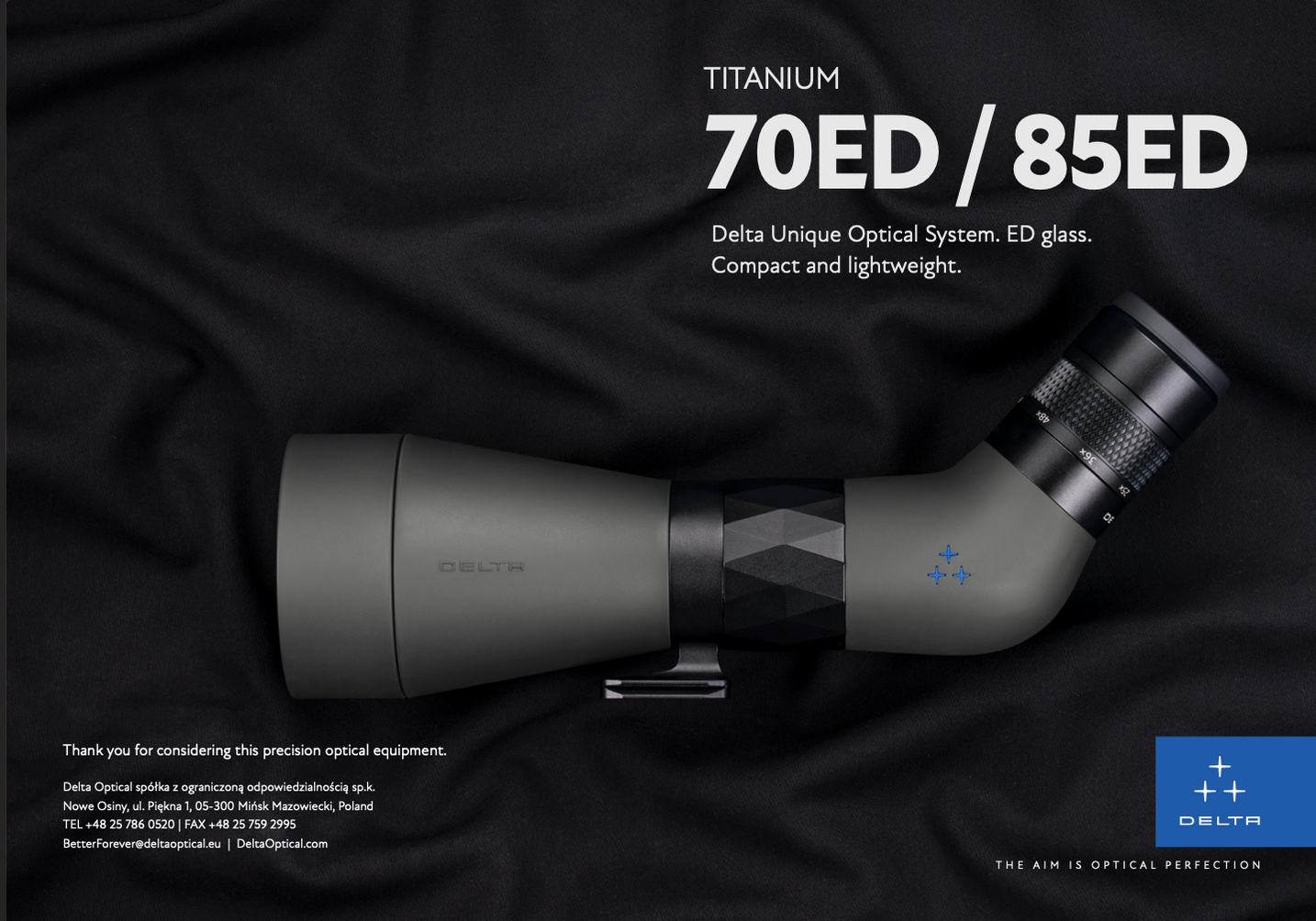 Delta Titanium ED70 20-48x70 Spotting Scope– Delta Optical NZ